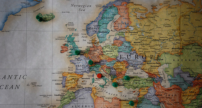 Map of Europe, October 2008 by Kevin Hale