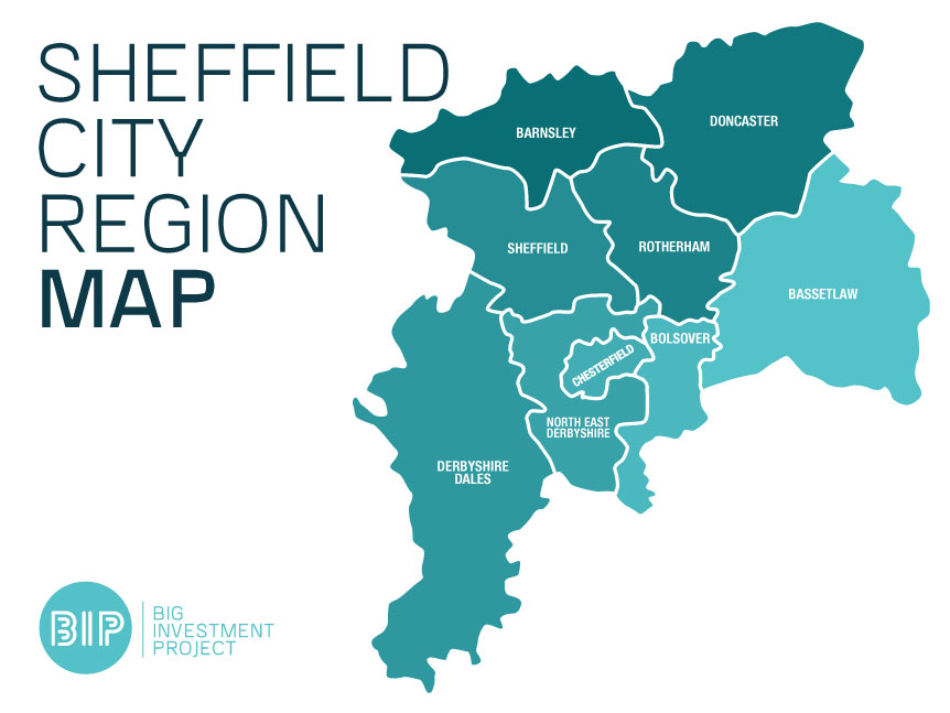 Sheffield City Region Map by Big Investment Project