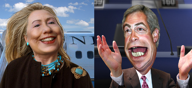 RD E48 Hillary Clinton, Nigel Farage