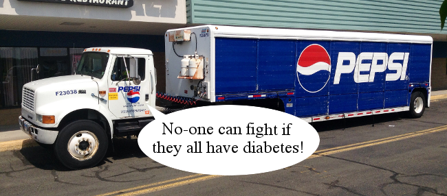 Right Dishonourable Pepsi diabetes gag