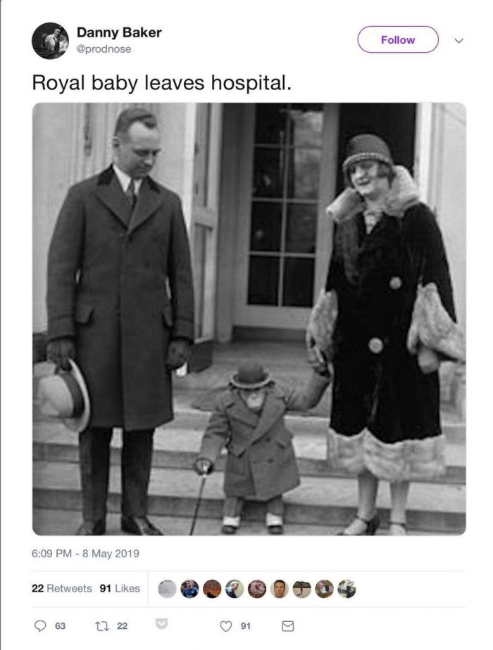 Danny Baker royal baby leaves hospital