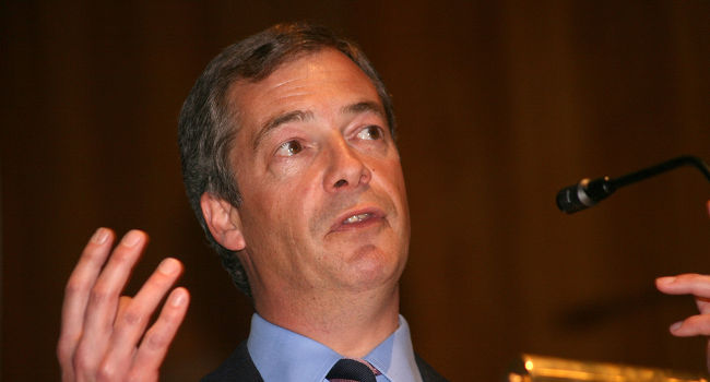 Nigel Farage in May 2008, by Euro Realist Newsletter