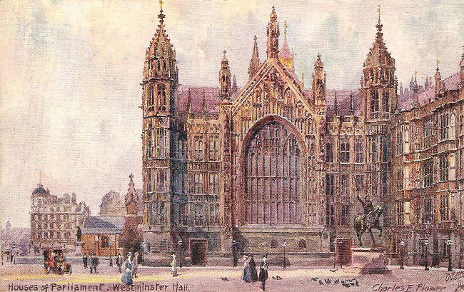 Westminster Old Palace Yard, 1911 by Charles Flower