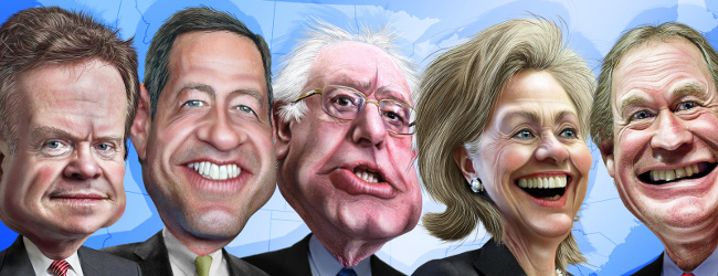 Democrat presidential candidates, August 2015 by DonkeyHotey