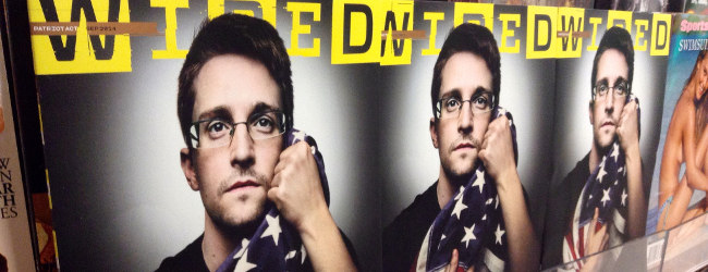 Edward Snowden, Wired cover, September 2014 by Mike Mozart
