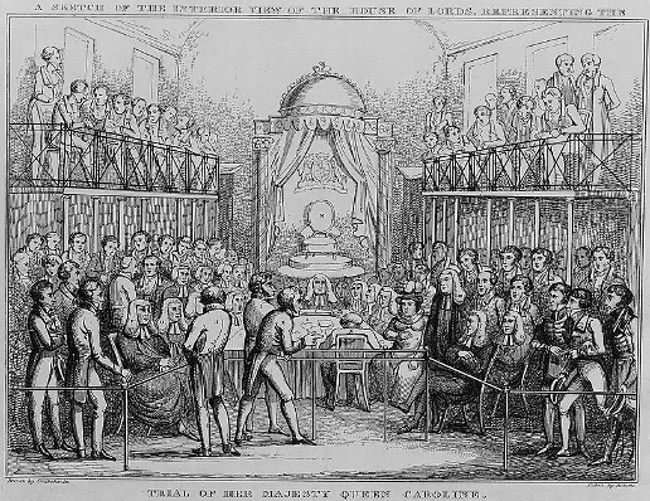 House of Lords during Queen Caroline trial, via Ashley Van Haeften