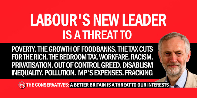 Jeremy Corbyn national threat poster parody, September 2015 by Byzantine_K