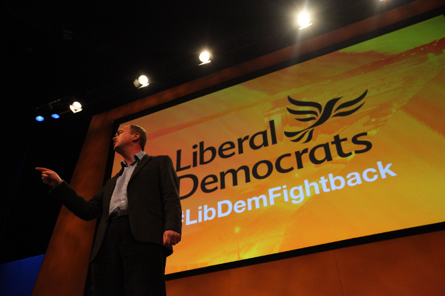 Tim Farron at Lib Dem Conference, September 2015