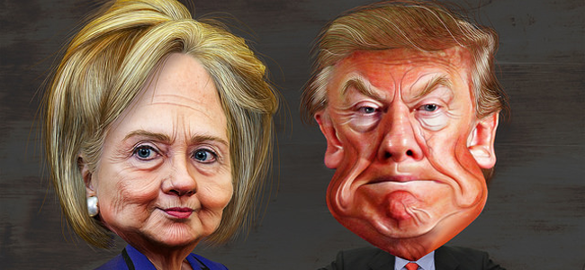 Clinton vs Trump by DonkeyHotey
